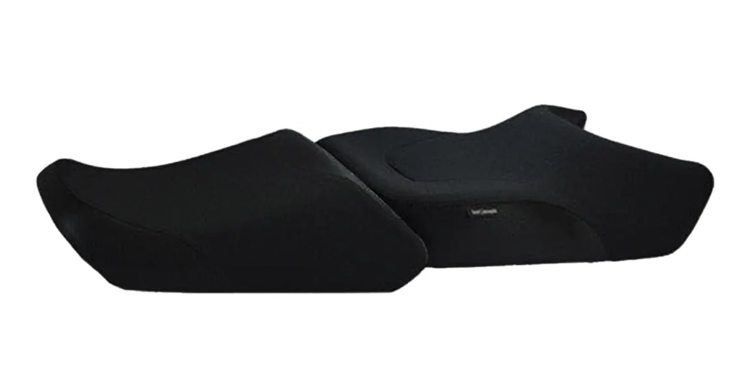 Seat Concepts Komfort Foam &amp; Cover Kit Yamaha FJR1300, Black Sandpaper, Seiten Black Carbon Fiber