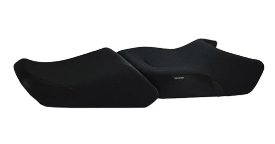 Seat Concepts Komfort Foam &amp; Cover Kit mit Soziusbezug Yamaha FJR1300, Black Sandpaper, Seiten Black Carbon Fiber