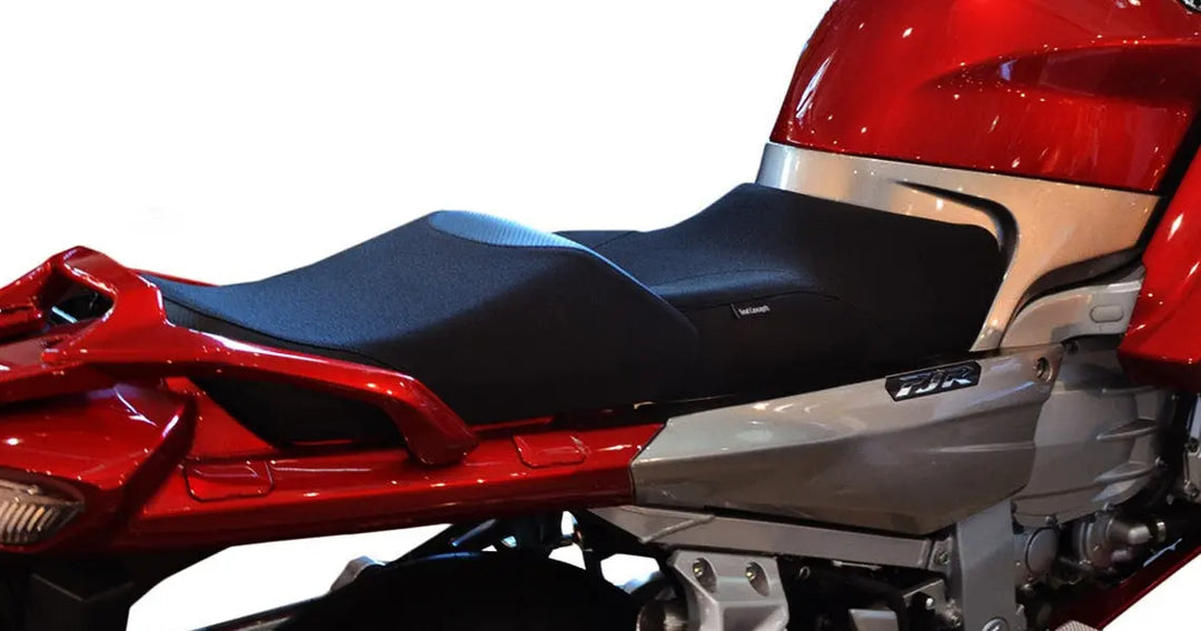 Seat Concepts Komfort Foam &amp; Cover Kit Yamaha FJR1300, Black Diamante, Seiten Black Vinyl