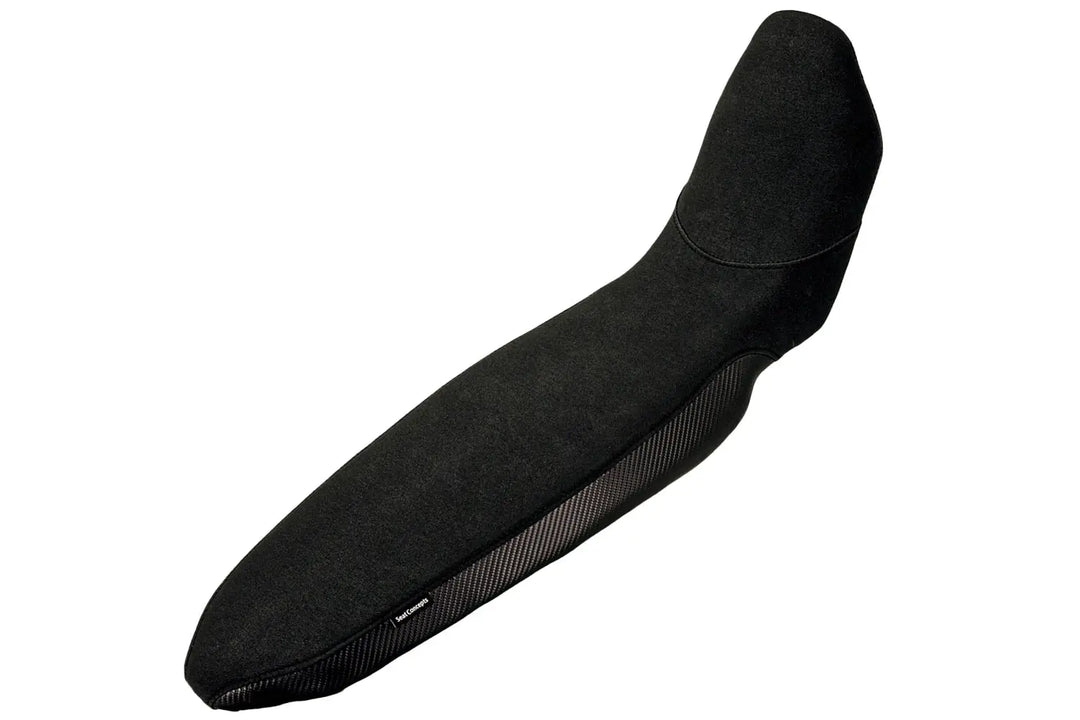 Seat Concepts Rally Sitzbank Yamaha Tenere 700, Black Sandpaper, Seiten Black Carbon Fiber (Abbildung zeigt Standardhöhe)