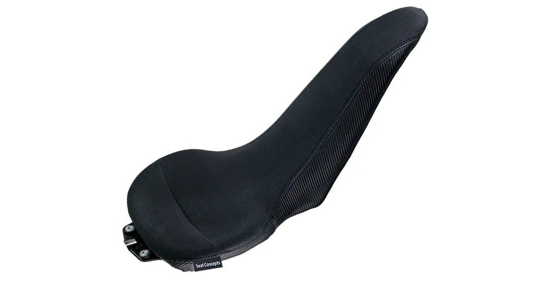 Seat Concepts Komfort Front Foam &amp; Cover Kit Yamaha Tenere 700 World Raid, Black Sandpaper, Seiten Black Carbon Fiber