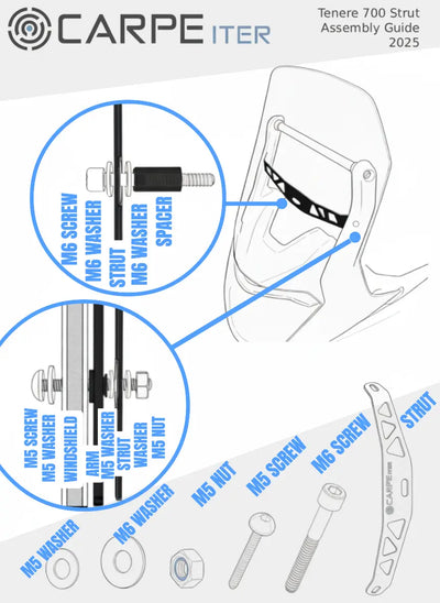 Tenere 700 SNavi Strebe Verstärkung