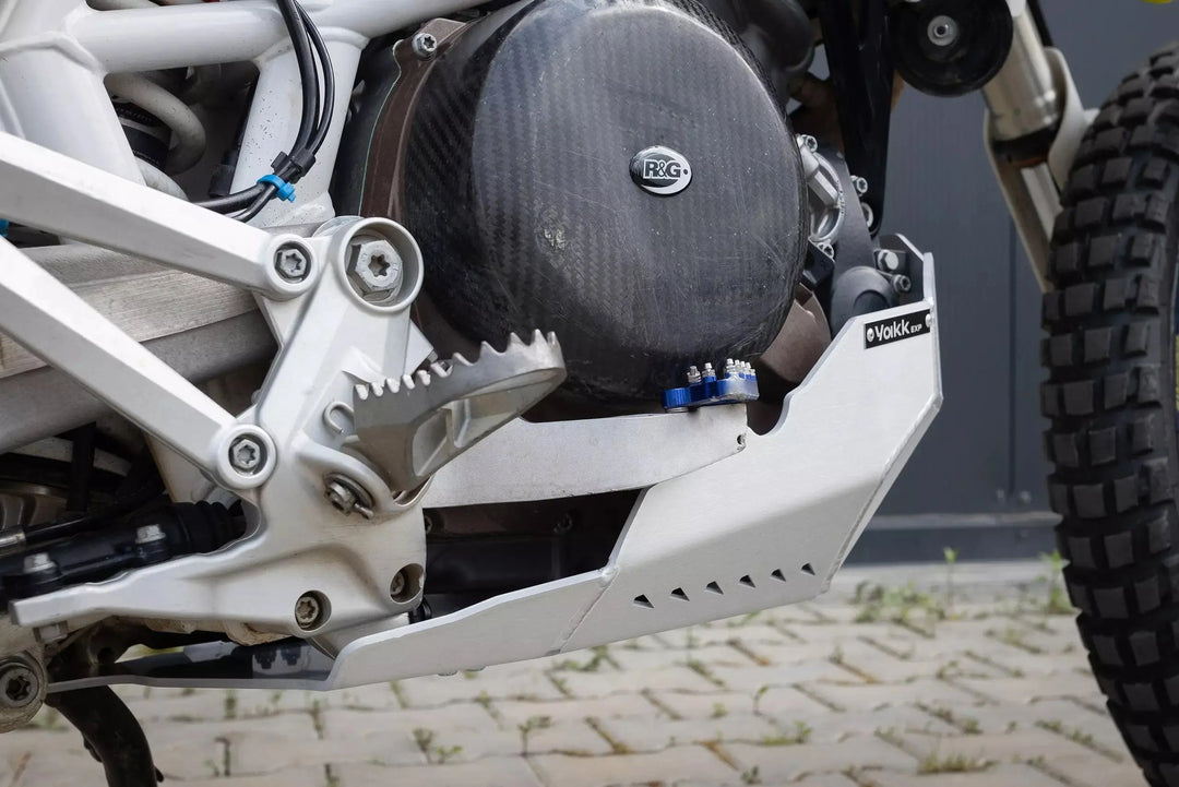 Yakk EXP Motorschutz – 4 mm Aluminium satiniert, für KTM 690 Enduro R, Husqvarna 701, GASGAS ES700 YAKK EXP