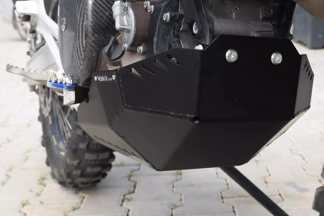 Yakk EXP Motorschutz – 4 mm Aluminium schwarz, für KTM 690 Enduro R, Husqvarna 701, GASGAS ES700 YAKK EXP
