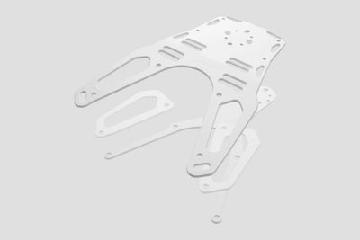 Yakk EXP Gepäckplatte weiß für Softgepäck für Husqvarna 701